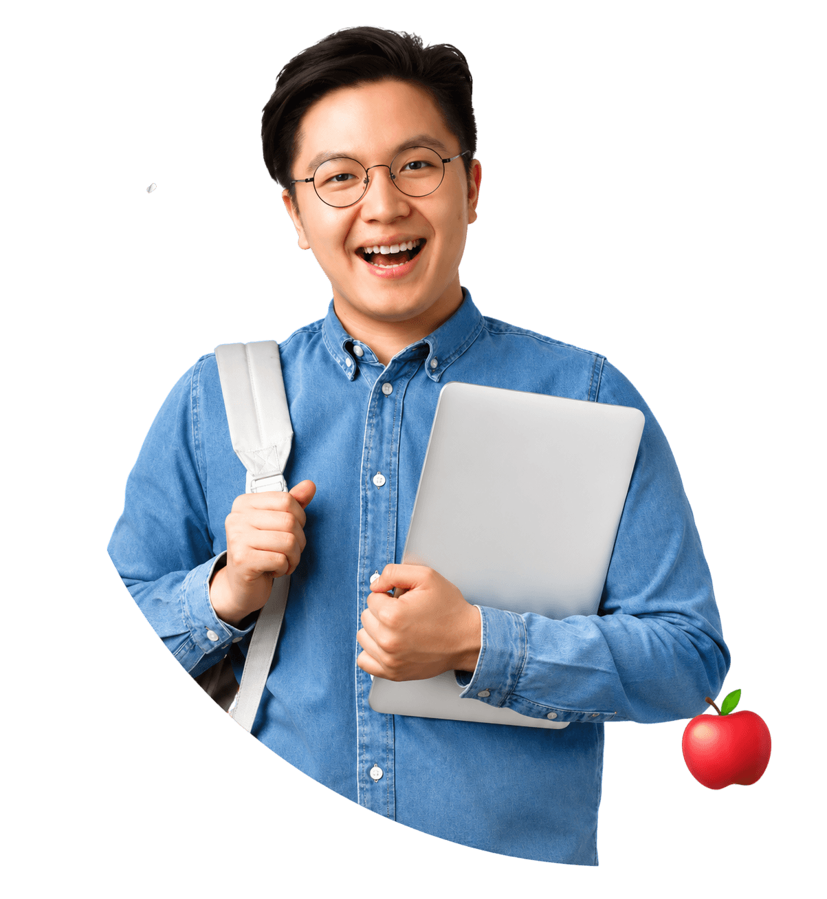 Student with backpack